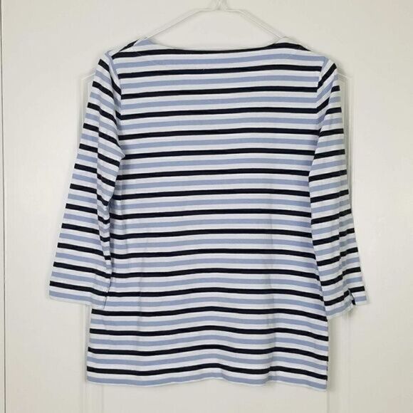 TALBOTS Preppy Striped Maritime 3/4 Sleeve Top - Picture 6 of 6